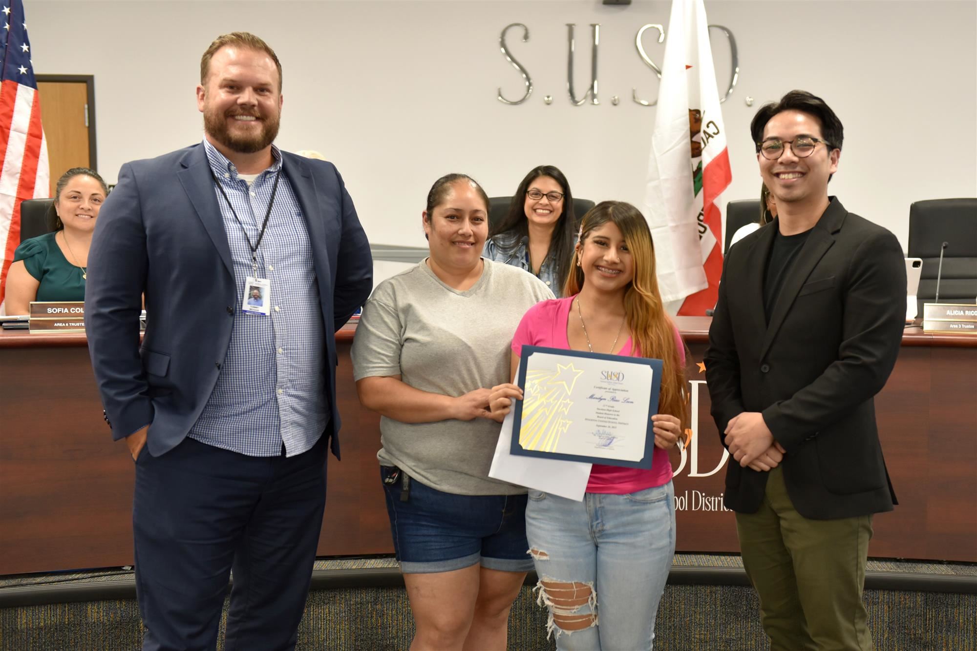 Congratulations to our Student Honoree Marilyn Rizo Leon of Stockton High School.